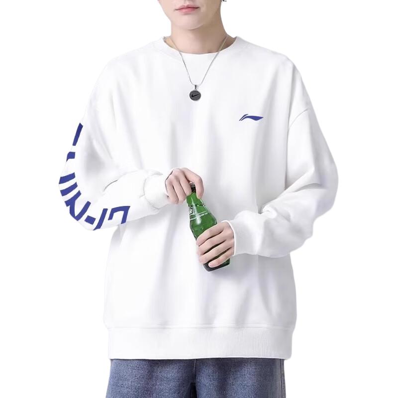 Li Ning Sports Fashion Collection Sweatshirt Unisex White YWDU373-1