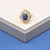 12-Colors Colorful Zircon Jewelry Accessories  Gold Plated Bridal Wedding Sets Necklace And Earrings Ring For Women Gift