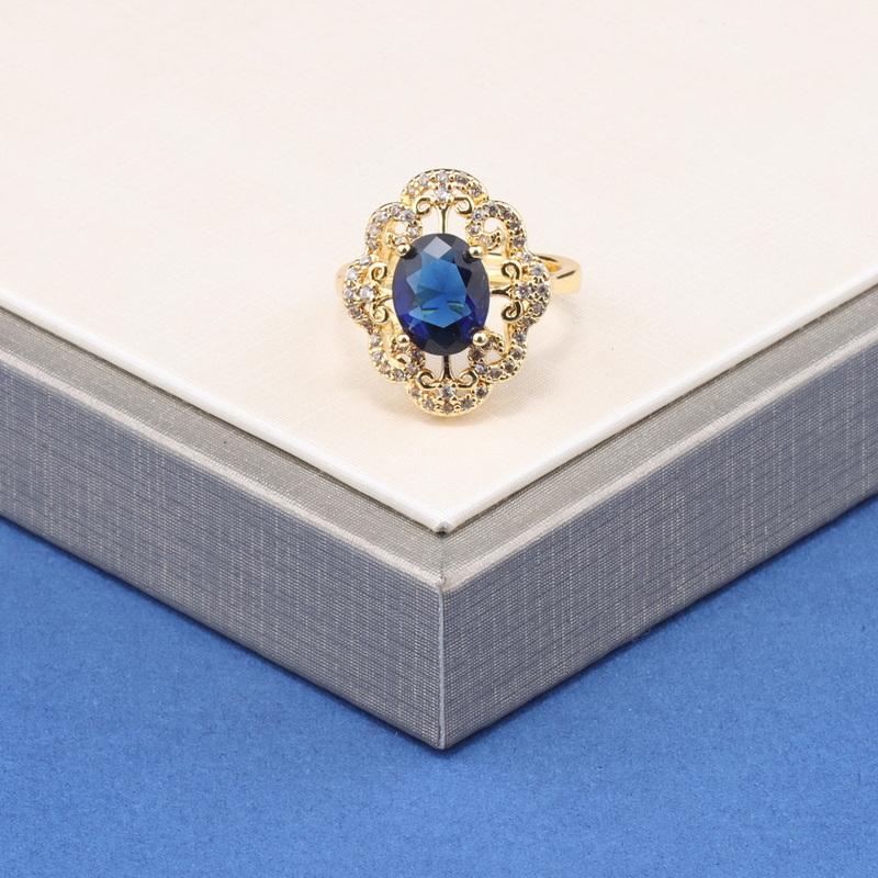 12-Colors Colorful Zircon Jewelry Accessories Gold Plated Bridal Wedding Sets Necklace And Earrings Ring For Women Gift