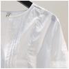 Blusas Bordadas 100% Algodón Camisa de Mujer Manga Media Hueca Top de Verano Cuello Redondo Holgada Casual Botones Blanca Camisa Femenina