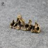 New Chinese Creative Handmade Vintage Brass Copper Strange Stone Mini Mountain Pen Rack Pen Holder Penholder Bracket Storage