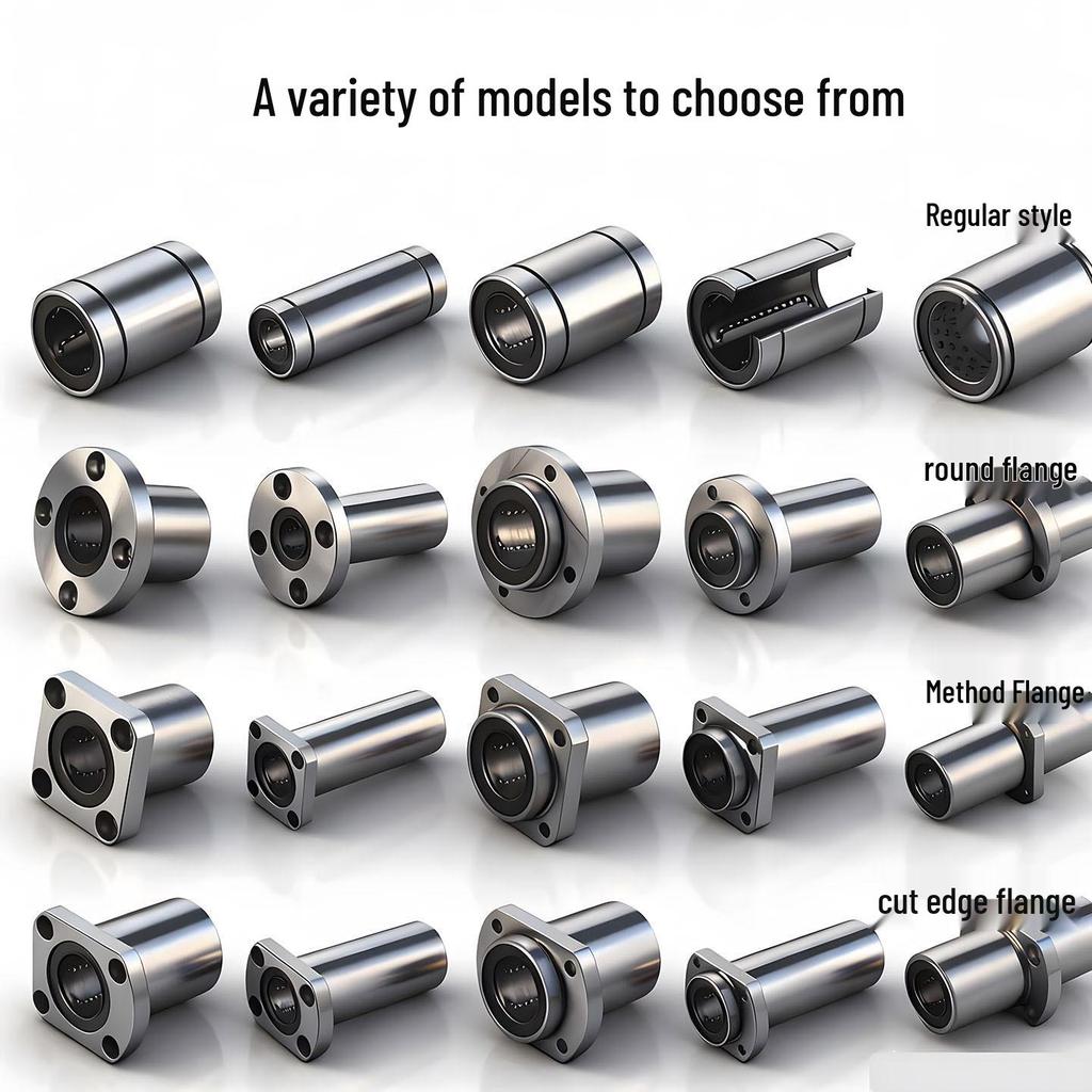 LM8UU Series 8mm ID Linear Bearing, LMK8UU Flange, Wear-Resistant, Smooth.