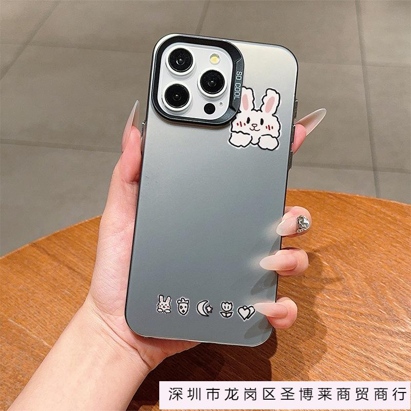 Cute rabbit IMD mobile phone case for iPhone15/16 Apple 11/12/13/14Pro max case