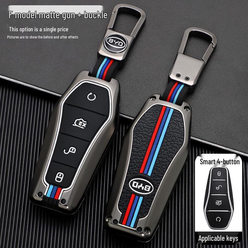 BYD Qin, Dolphin, E2, Yuan, E3, E6 Plus Key Cover and Metal Keychain Shell