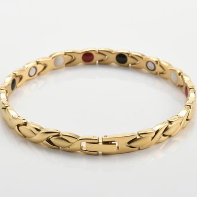 Rose Gold Color Stainless On Hand Bracelet for Men Mannen Armband Women's 4 In 1 Magnetic Bracelets Male Jewelry GIfts