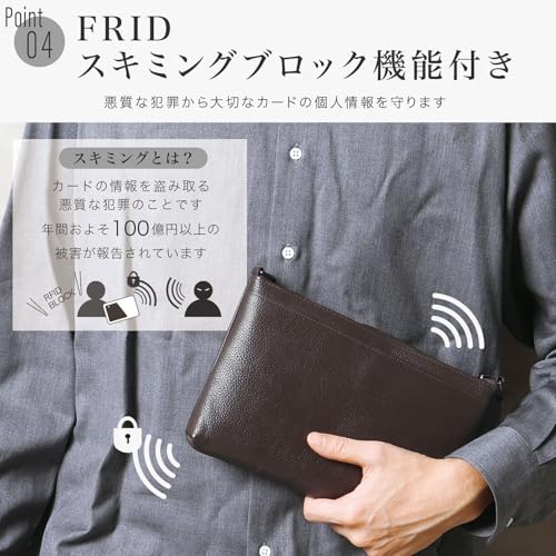 [BLUE SINCERE] Men's Genuine Leather Sacoche Shoulder Bag, Slim and Lightweight, with Small Item Pouch / SB5 (Royal Black)
