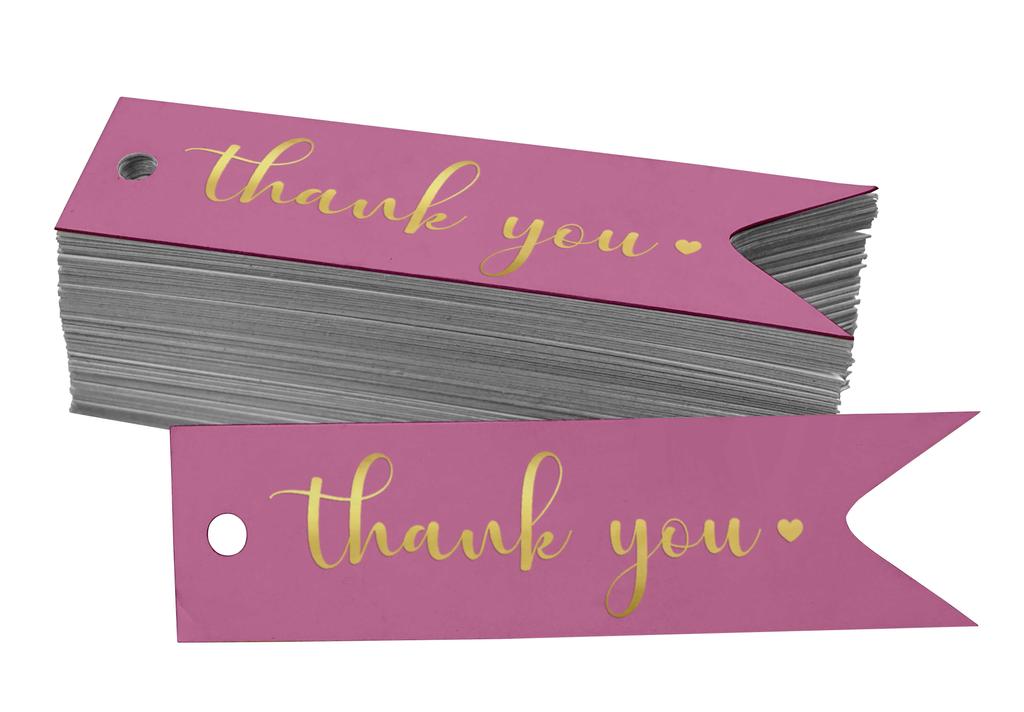 Inkdotpot Pack Of 100 Real Gold Foil Paper Tags Thank You Bridal Shower Favor Hang