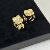 Sweet Tulip Flower Flower Ring Korean Style Glaze Enamel Finger Ring Wide Rhinestone French Irregular Ring Girls