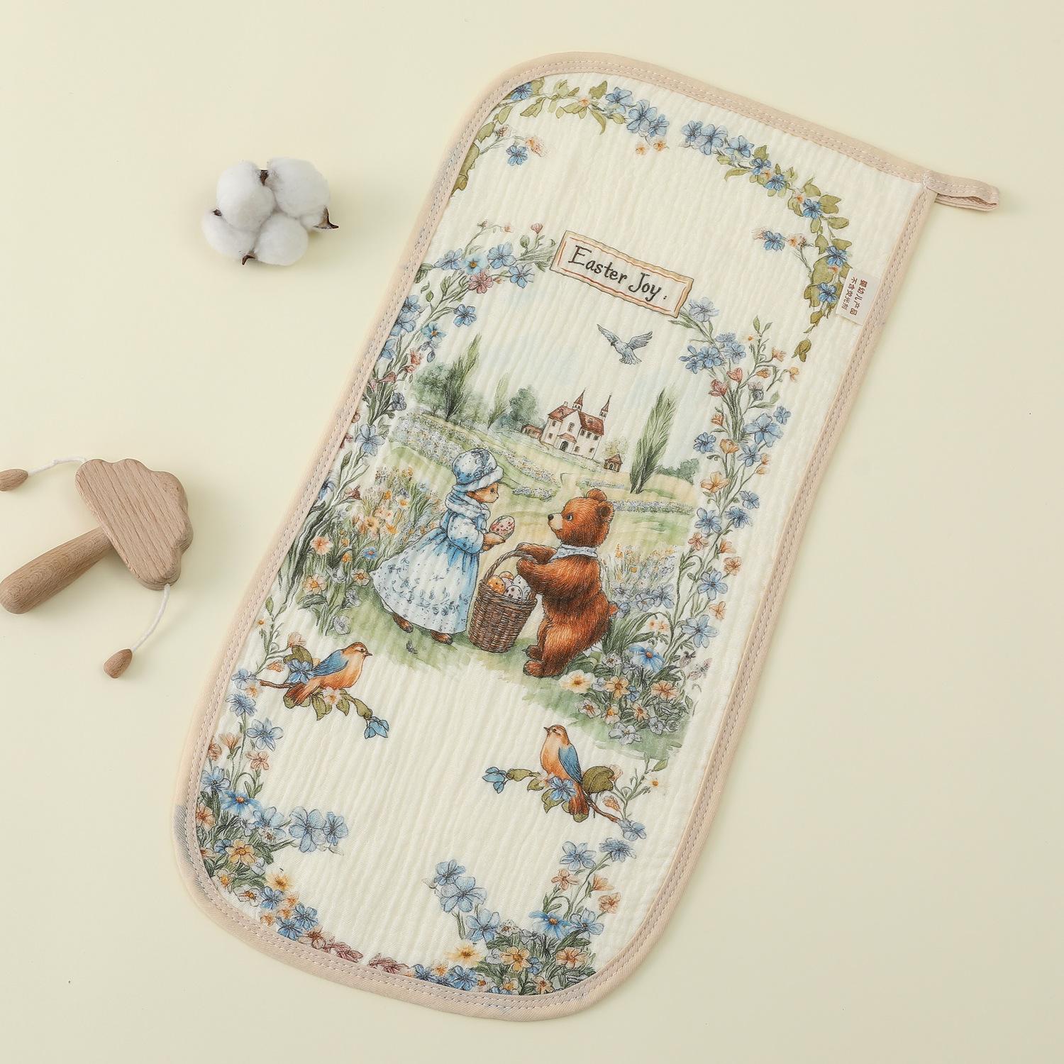 Baby Bath Towel 2026 New Cartoon Cute Children s Gauze Towels Water Absorbent Hanging Towel for Baby Kindergarten