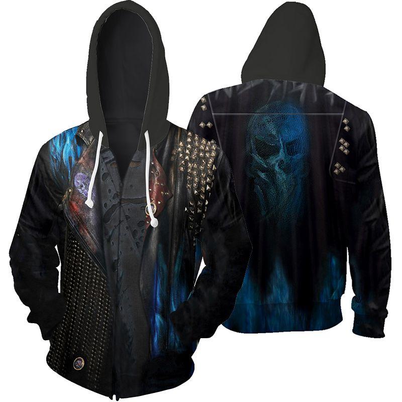 And Versatile Descendants 3 Hades Hoodie Cosplay Costume For Autumn Outdoor Activities**
