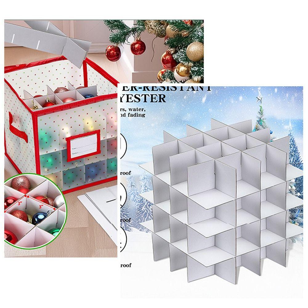Convenient 64-Compartment Christmas Decoration Ball Storage Box Foldable Multi-Functional Storage Bag with Dividers Organizer