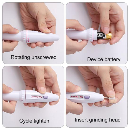 Nail Drill Machine Electric Nail Polishing Tools Portable Nail Sander Grinding Pen for Home