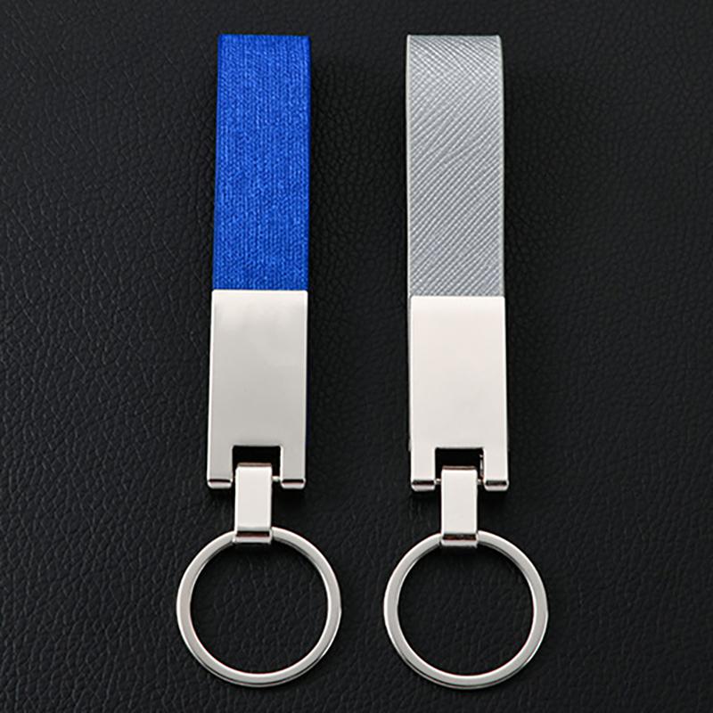 1Pc Keychain Personalized Metal Leather Key Ring Car Accessories Gift