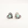 Natural Amazonite Sterling Silver Engagement Push Back Stud New Wedding Earrings EE-143-23