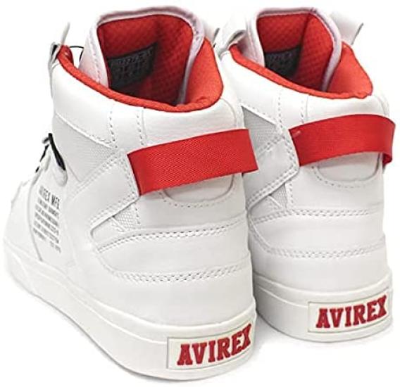 AV2278 DICTATOR Biker Shoes WHITExRED 26cm [Avirex] US8-Approx.