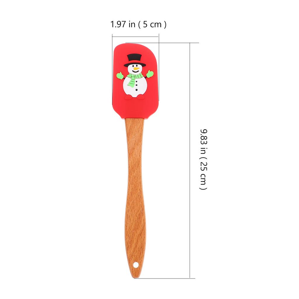 5 Pcs Premium Silicone Cream Scraper Baking Tools Multi Functional Pastry Spatula Kitchen Utensils Christmas Accessories