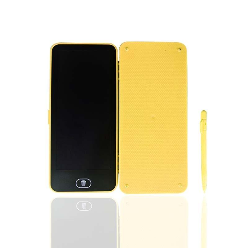 

Канцелярский бокс-блокнот для письма Чехол для хранения Доска для рисования 2в1 Принадлежности для учебы жёлтый