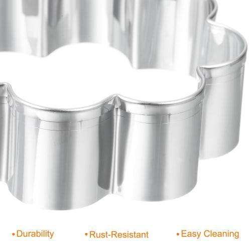 uxcell Set of 1 Stainless Steel Silver Tone Double Flower Cookie Cutter, 1" x 3