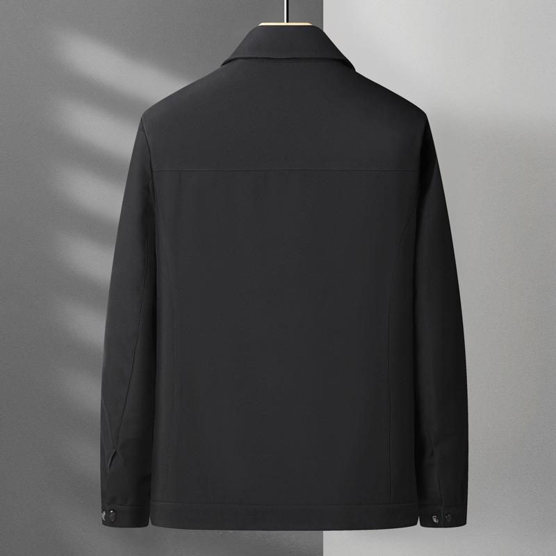 New Spring and Autumn Middle and Old Men's Jacket Lapel Administrative Jacket-0 Year Old Dad Loose Top Cadre