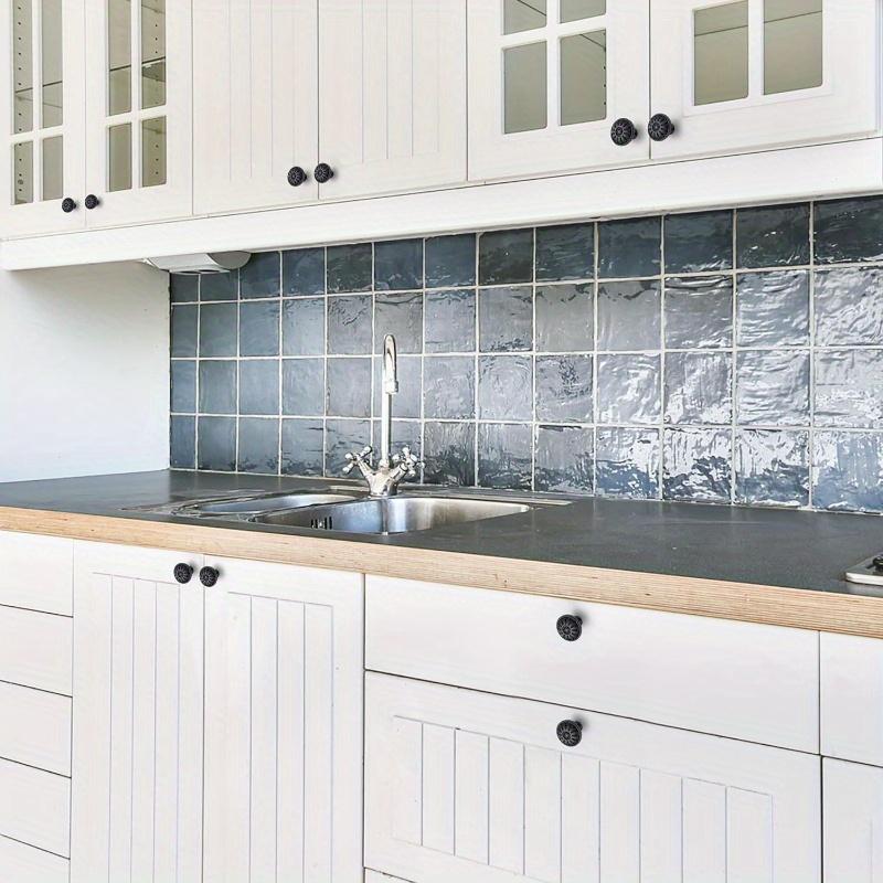 4pcs European Style Kitchen Cabinet Handles Rustic Oil-rubbed Drawer Handles For Cabinets Dressers Bedrooms