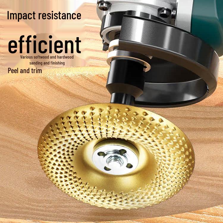 Woodworking Angle Grinder Burr Disc & Polishing Wheel Set