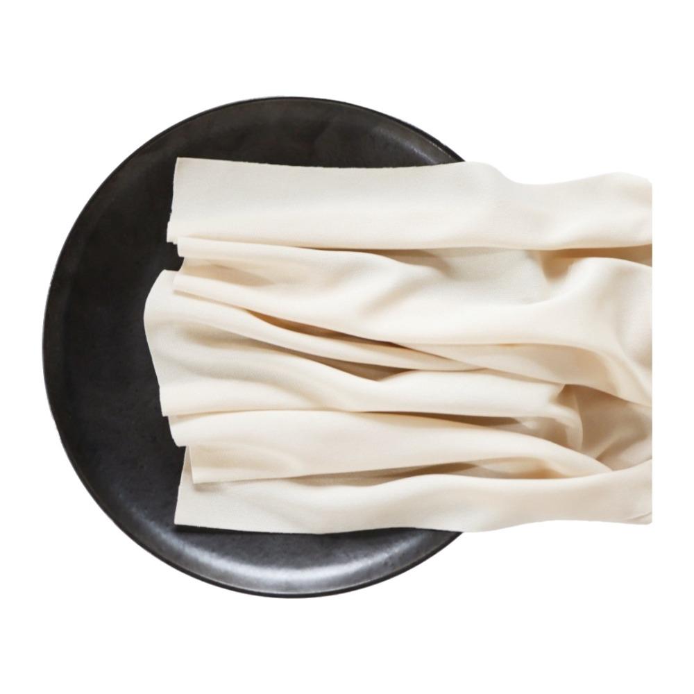 Modern Rustic Pleated Table Runner Soft Multi-color Milk Silk Crepe Tablecloth Washable Polyester Gauze Tablecloth Dinning Decor