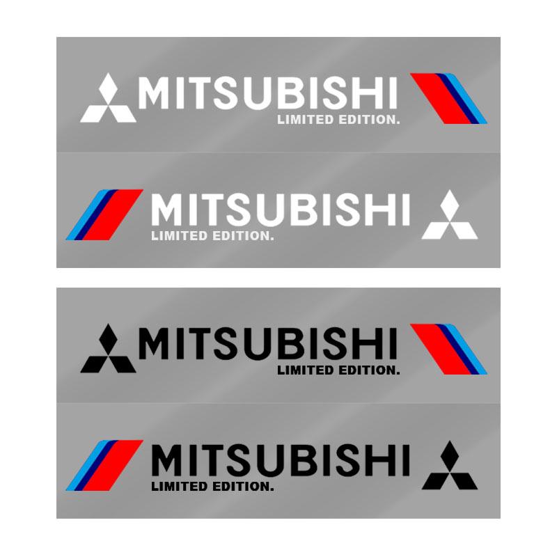 2 Pezzi Adesivi Riflettenti per Portiera Laterale Auto Grafiche per Carrozzeria Decalcomania in Vinile Per Mitsubishi ASX Lancer L200 Pajero Sport Attrage Mirage Eclipse