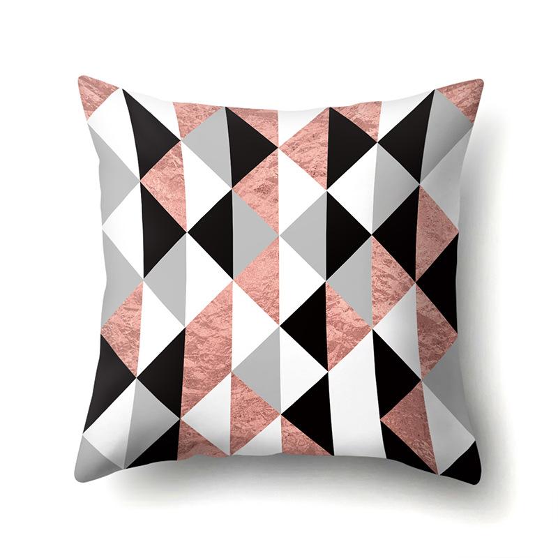 Polyester Pillow Case Automobile Decoration Home Printed Pillow Case Automobile Sofa Simple Waist Cushion Cover