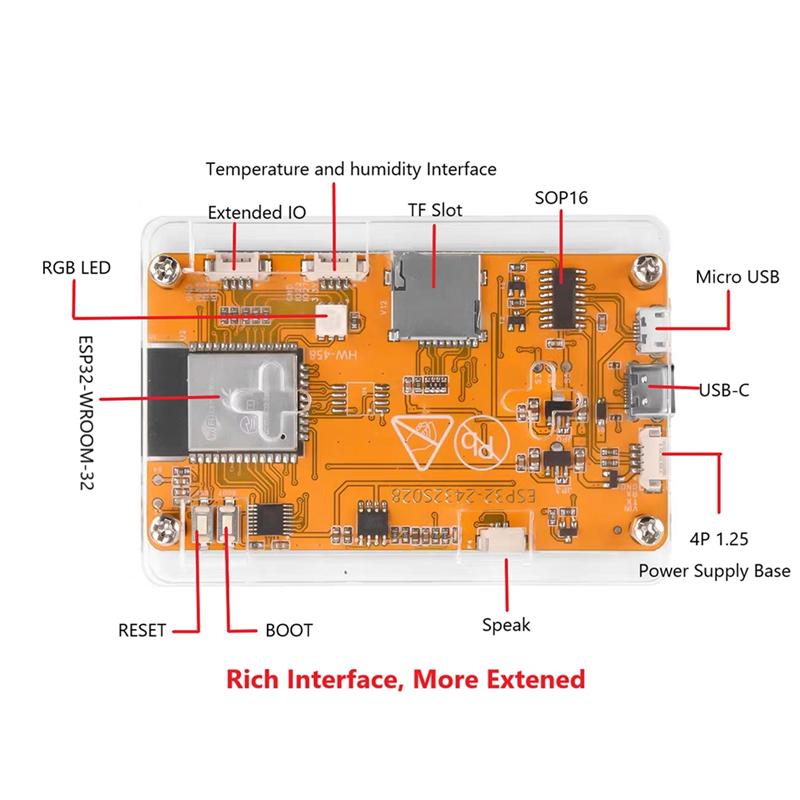 CYD Marauder 2432R028 ESP32 Marauder Development Board 1.7.2 Firmware 2.8 Inch 240X320 Smart Display Portable