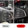 Car Steering Wheel Button Cover Replacement for Mercedes Benz C Class 2014-2018 GLC Class 2015- W205 W253 C180 C200 C300 GLC260 GLC300 Voice Audio