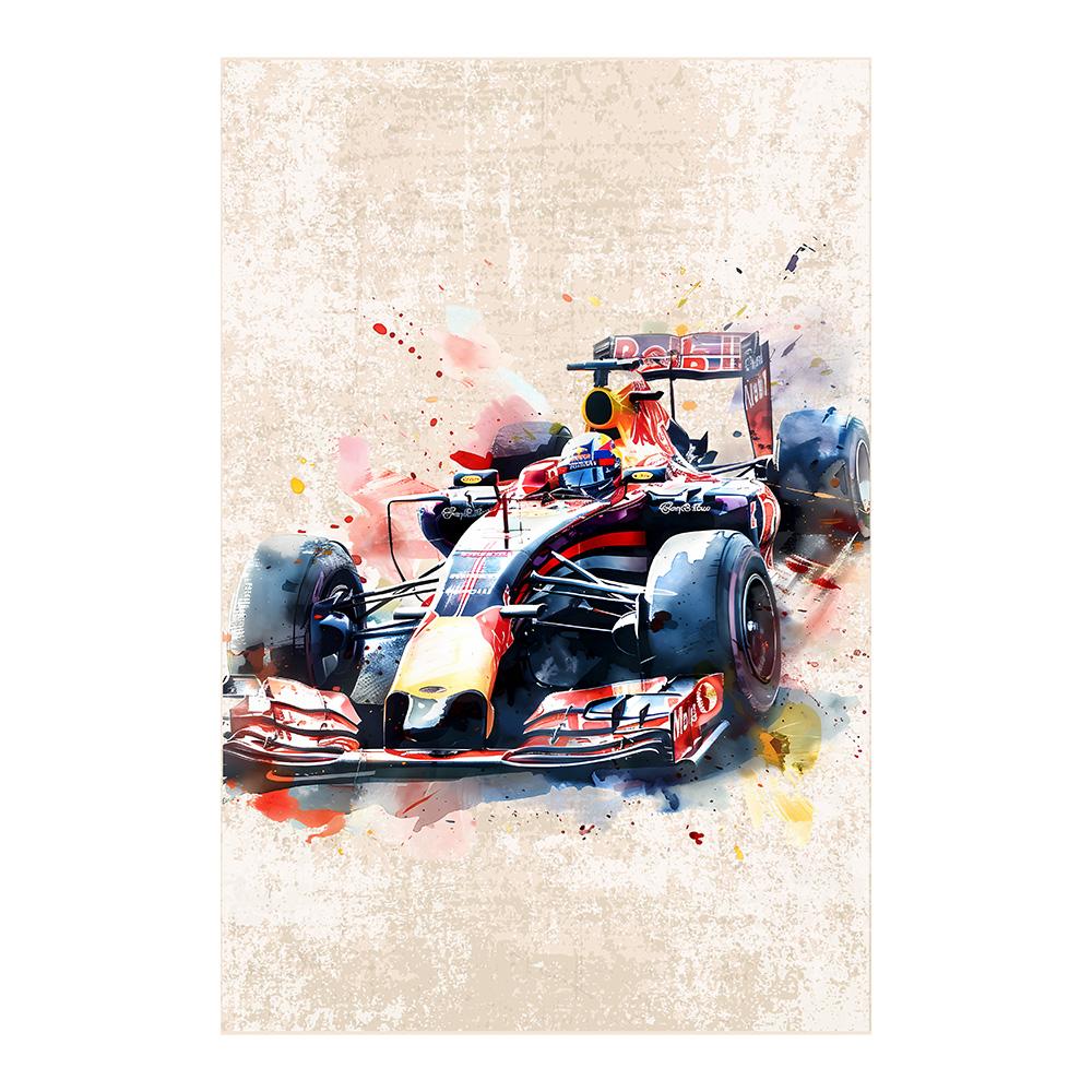 Retro F1 Racing Canvas Painting Poster Vintage Racing Car Wall Art Print for Home Decor
