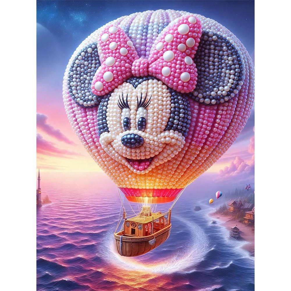 

Набор жемчужной живописи Disney Приключение Минни на воздушном шаре Изысканные и блестящие поделки для рисования Домашние настенные украшения Ручная работа Подарки 35x45cm