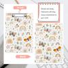 Leaves and Rainbow Plastic Clipboards,Cute Fashion Clipboard Decorative 8.5" x 12.5"Standard A4 Size Clipboards,Acrylic Clipboard for Teacher,Social