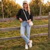 Women's Plaid Collared Pullover Sweatshirt Loose Fit Casual Fall Top