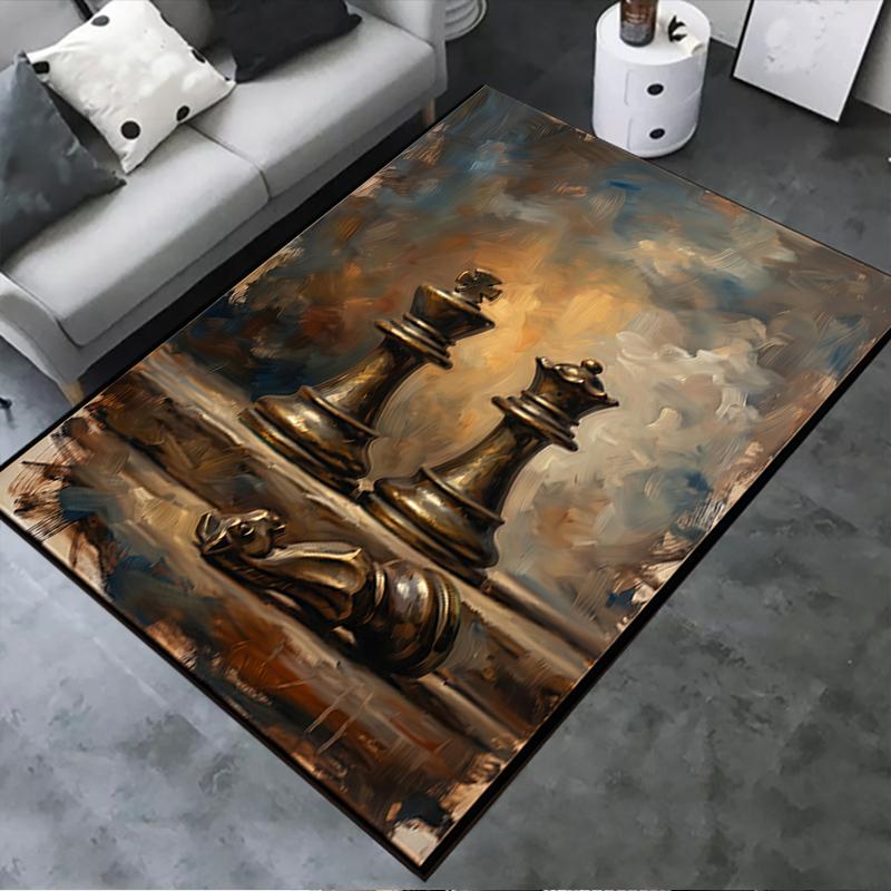 

2025 New Chess piece Carpet Rug for Living Room Bedroom Home Sofa Decoration,Kids play Non-slip Floor Mat 40x60cm( 15x23in )