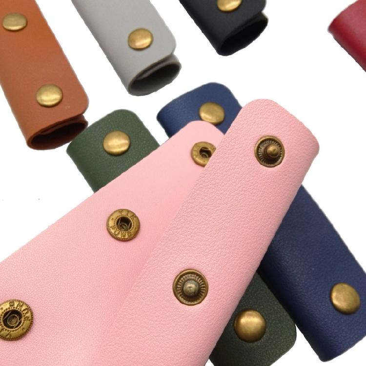 Flexible PU Leather Handle Cover Providing Slip Resistant Surfaces Reliable Fixing Snap Attachment For Handbag