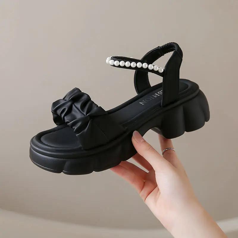 Fashion Sabot Open Toe Luxury 2025 Vip Summer Women's Sandals Chic and Elegant Asian Size New Breathable Fashion Designer Ladies Shoes