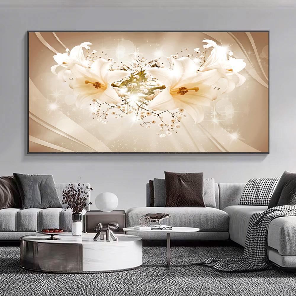 Abstract Flower Canvas Painting Posters and Prints Beautiful Wall Art Pictures For Modern Living Room Cuadros Decor