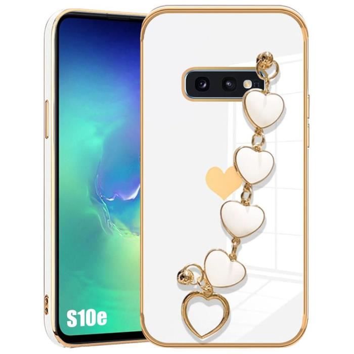Coque - Samsung - Galaxy S10e - Blanc - Motif Cœur - Antichoc Souple