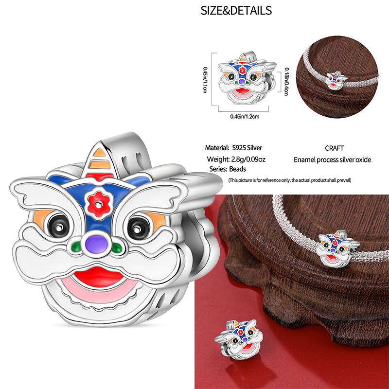 Copper Luck Getting Rich Blessing Pendant Chinese Elements Charms Beaded Fit Original Bracelet Jewelry Women Diy