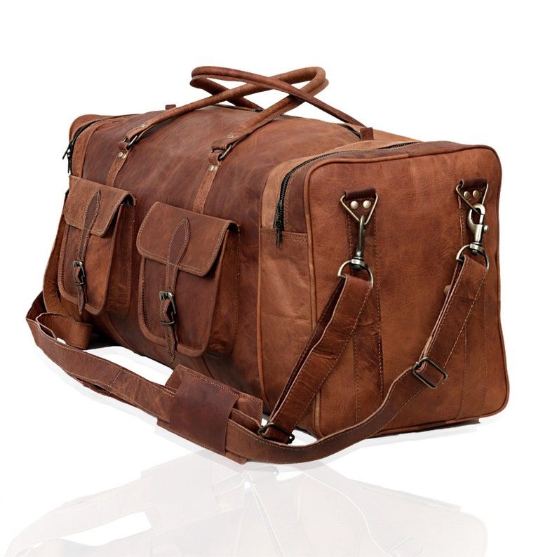 Buy 1 Get 1 Free - Leather Duffel Bag Men, Monogram Bag,Leather Weekender Bag Men,Overnight Bag,Travel Gift
