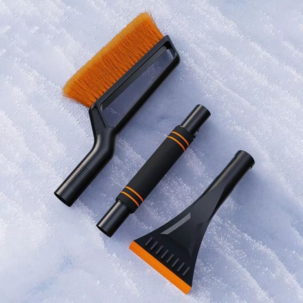 2-in-1 Auto Schneeentferner Bürste Abnehmbar Multifunktional Winter Schneeentfernung Auto Eis Schaufel Langer Griff Ausziehbar Eiskratzer Auto