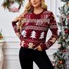 Gingerbread Man Jacquard Long Sleeve Christmas Sweater