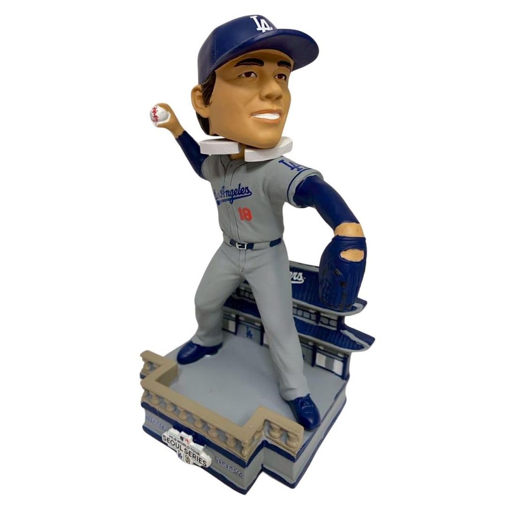 [Limited To 2024 Pieces Worldwide] Yoshinobu Yamamoto Bobblehead, Official MLB FOCO Merchandise, Seoul Series 2024 Figure-Style Dodgers Bubble Head