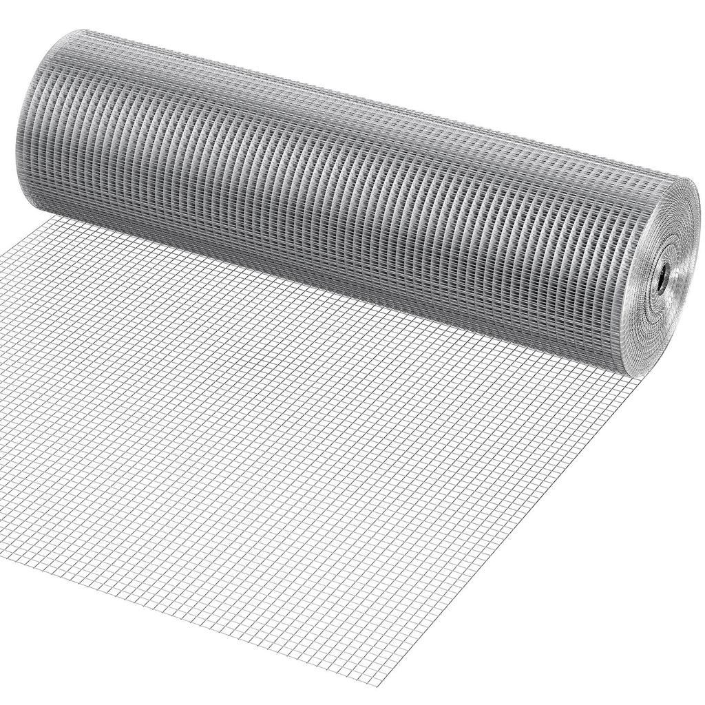 VEVOR Hardware Cloth, 1/2 inch 36in x 100 ft 19 Gauge, Hot Dipped Galvanized Wire Mesh Roll, Chicken Wire Fencing, Wire Mesh for Rabbit Cages, Garden