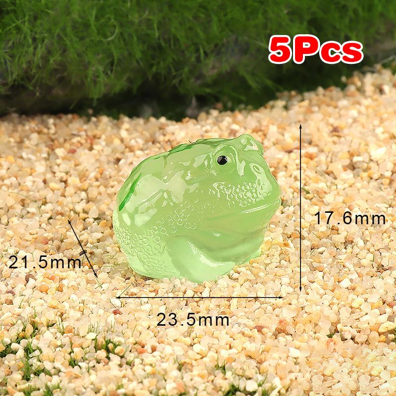 

5 шт. креативная светящаяся жаба маленькая лягушка миниатюрные фигурки милая мультяшная модель кавайные сделай сам украшения для дома аксессуары детские подарки
