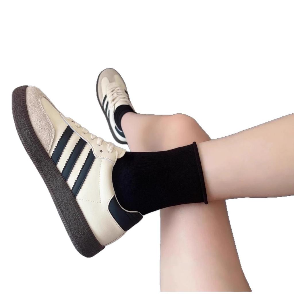 High-value women's shoes 2025 new spring couple casual sports shoes summer flat-bottomed breathable little white German training shoes