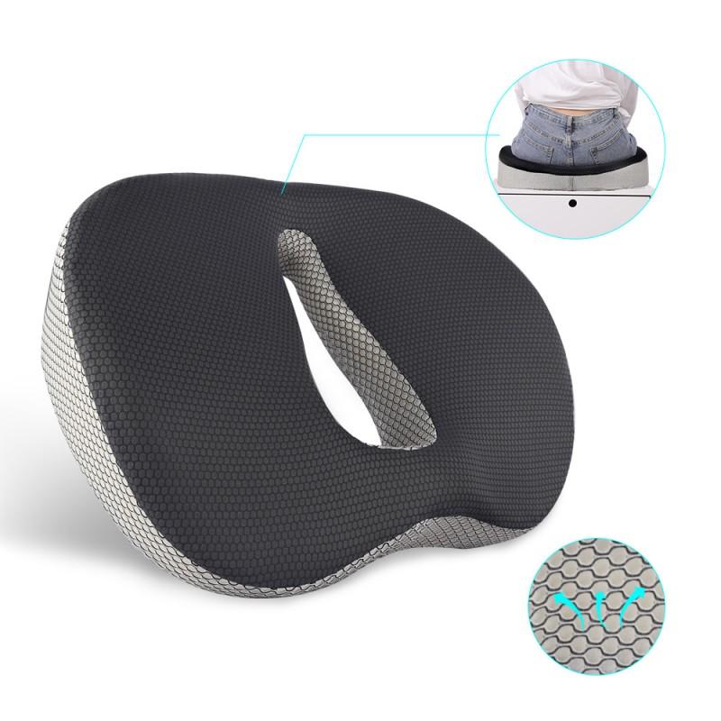 Slow Rebound Memory Foam Chair Cushion Striped Solid Color Office Use