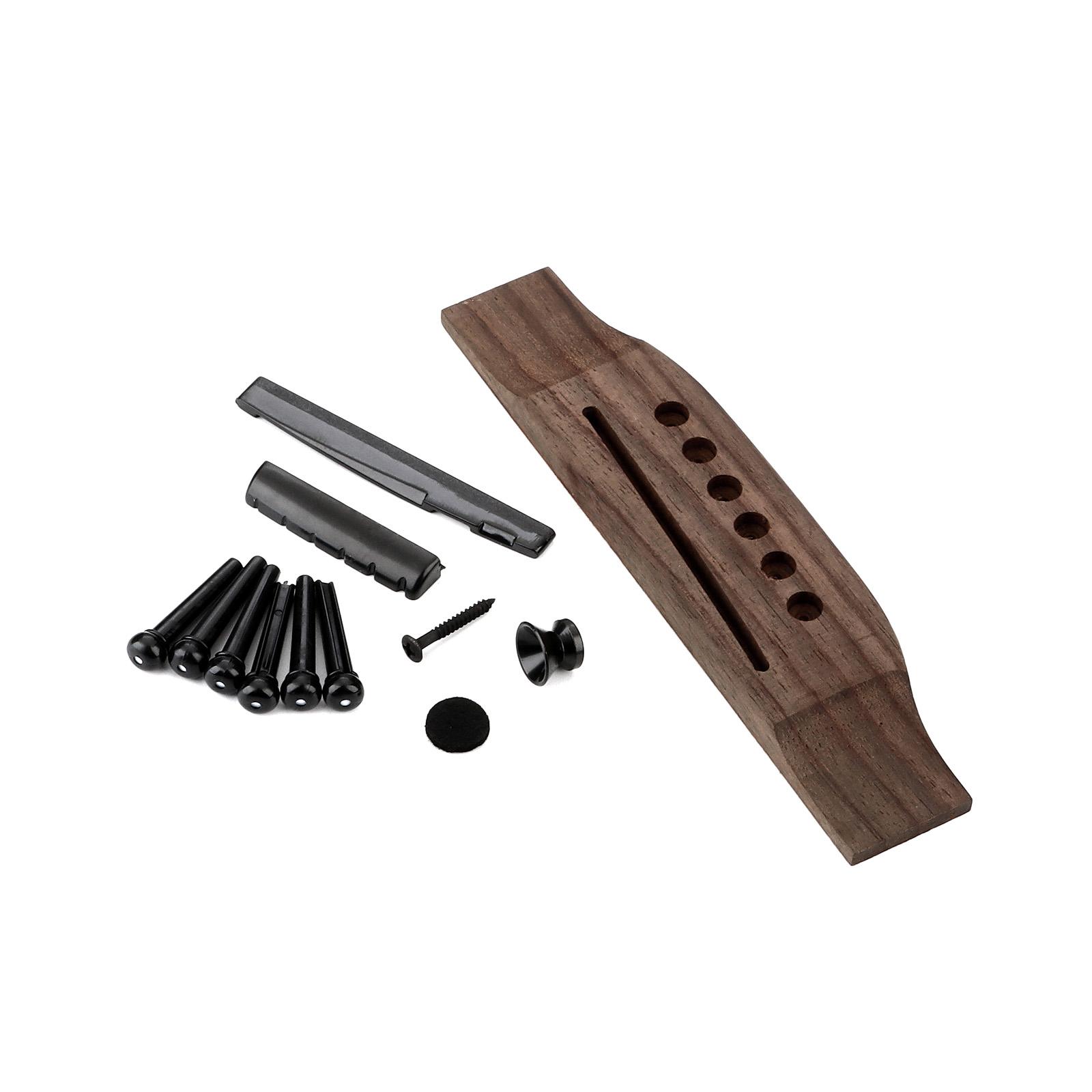Rosewood Saddles Through Guitar Bridge 6 String Folk Guitar Bridge Guitar Saddles Nut Slotted Bridge Pins Guitar Part 1