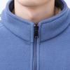JEEP SPIRIT Men's Striped Stand Collar Fleece Jacket